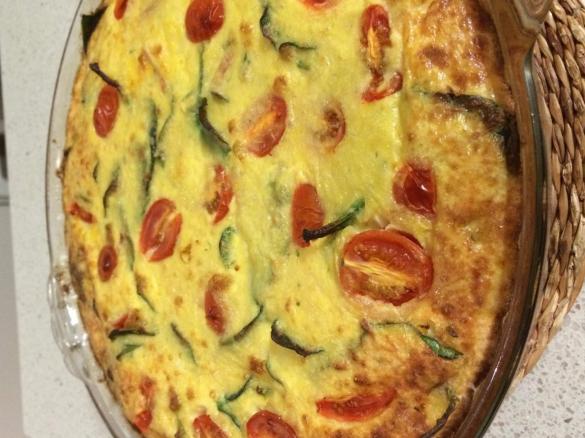 Easy peasy "leftovers" quiche