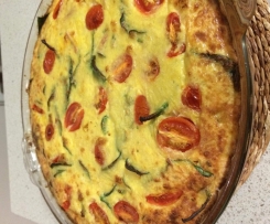 Easy peasy "leftovers" quiche