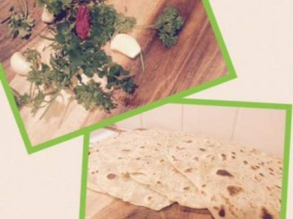 Soft herb and garlic tortilla Wraps