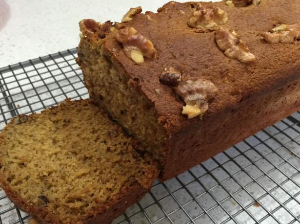 Healthy Low Fat Banana Walnut Bread