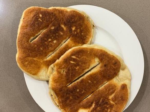 Langos (Hungarian fried potato bread)