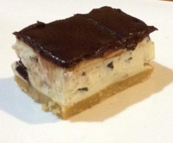 No Bake Choc Mint Cheesecake Slice