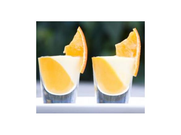 Mandarin Créme with Almond Panna Cotta