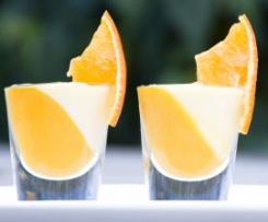 Mandarin Créme with Almond Panna Cotta