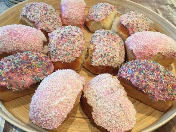 Finger Buns with Pink Icing