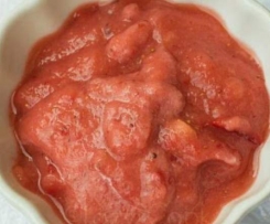 Strawberry and apple purée
