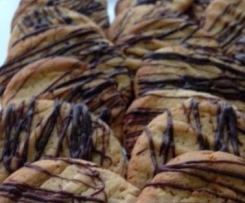 Sunbutter Biscuits with Chocolate drizzle