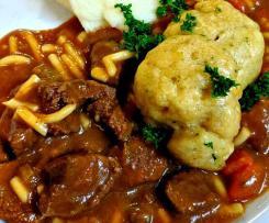 Hearty Beef Stew With Dumplings