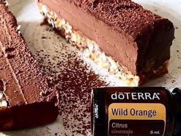 Wild Orange Chocolate Mousse Slice