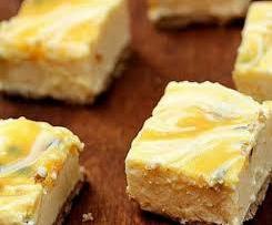 No Bake Passionfruit cheesecake slice