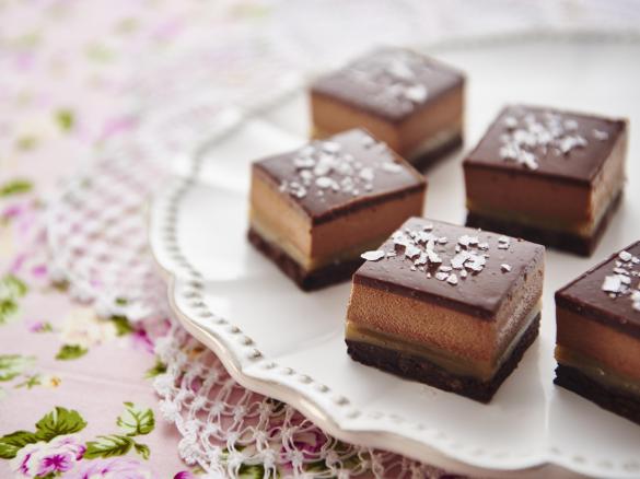 Chocolate salted caramel petit fours