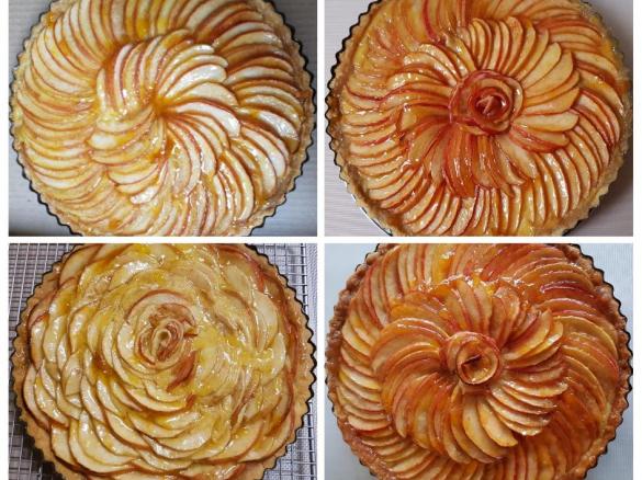 French Apple Tart with Pastry Cream