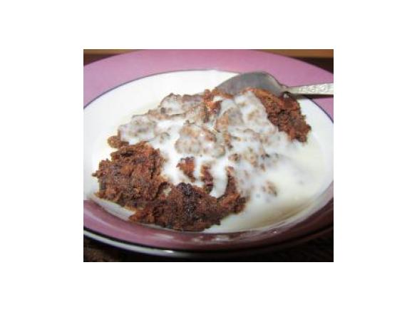 Creamed Cheese Bread Pudding using leftover fruitcake