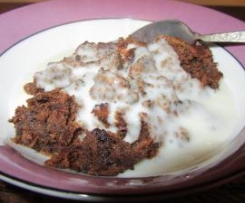 Creamed Cheese Bread Pudding using leftover fruitcake