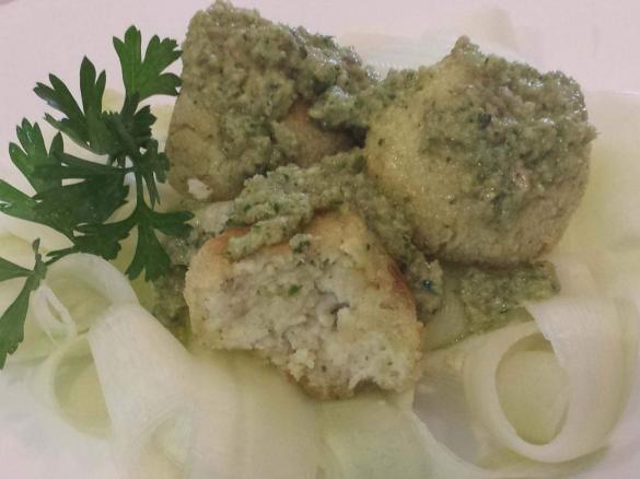 Quinoa, Almond and Ricotta 'Meatballs' with Zucchini Pasta