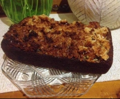 Banana Coconut Cake with coconut honey topping