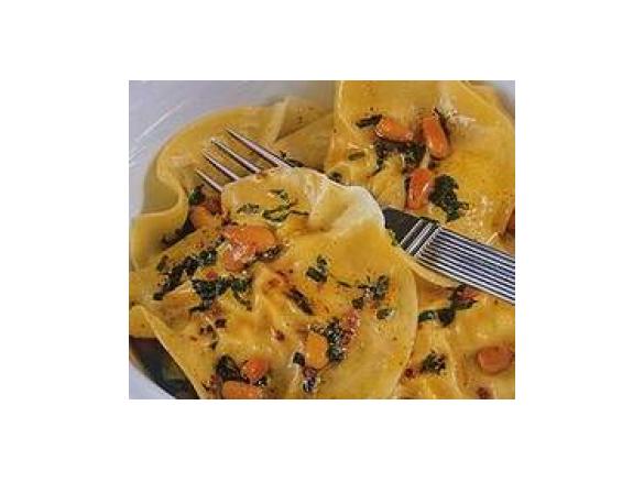 Prawn Ravioli with Basil Butter