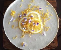 Raw Vegan Lemon Vanilla Cheesecake