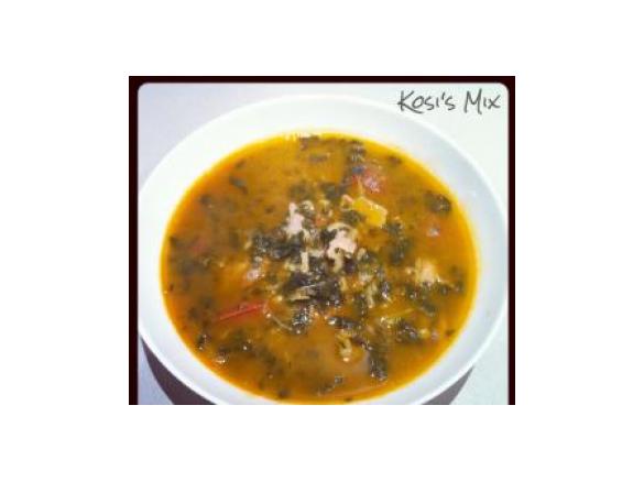 Chicken, Rice and Greens Soup