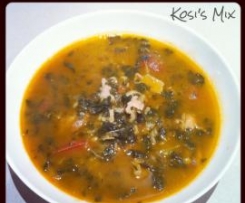 Chicken, Rice and Greens Soup