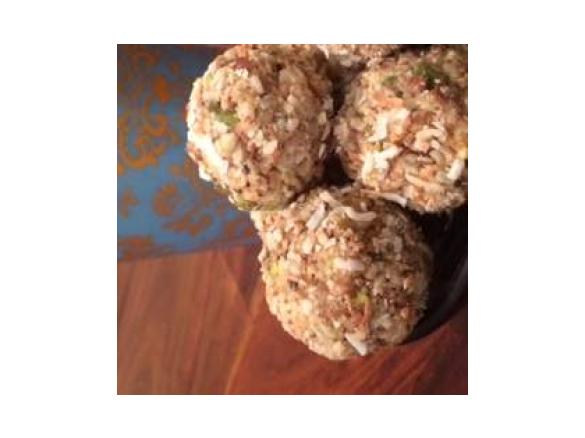 Coconut, Pistachio and Almond Balls - Indian Sweet