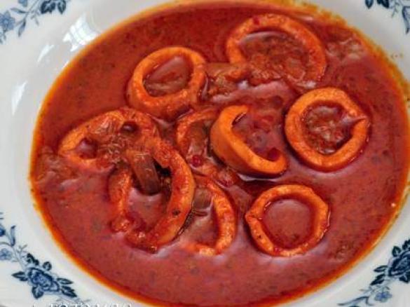 Squid Ambot Tik( Sweet and Sour)  Goan Style