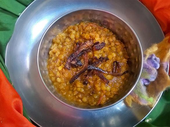Masoor dal, red lentil curry