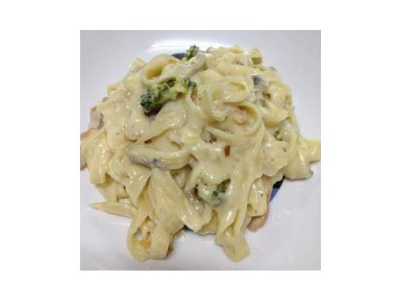 Bacon & Mushroom Fettucine Carbonara 