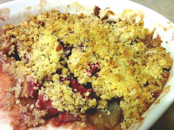 Apple and Plum Crumble
