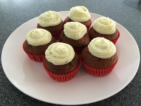 Carrot Cupcakes with Lime Cream Cheese Frosting