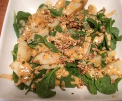 Potato and Spinach salad with smoked paprika dressing
