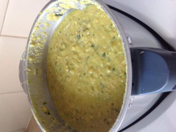 Tasty chicken, pumpkin, chick pea and lentil baby food