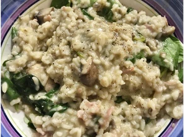Mushroom, Leek and Bacon Risotto