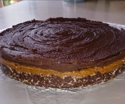 Raw Vegan Chocolate Caramel slice