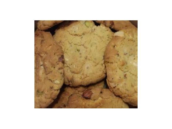 White Chocolate, Almond and Pistachio Biscuits