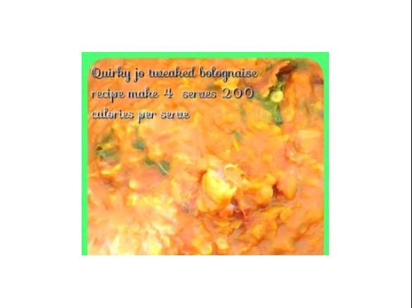 quirky jo tweaked bolognaise