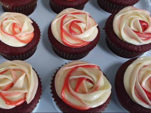 Red Velvet Cupcakes with Cream Cheese Icing