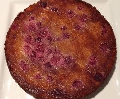 GF Almond and Coconut Cake with Raspberries