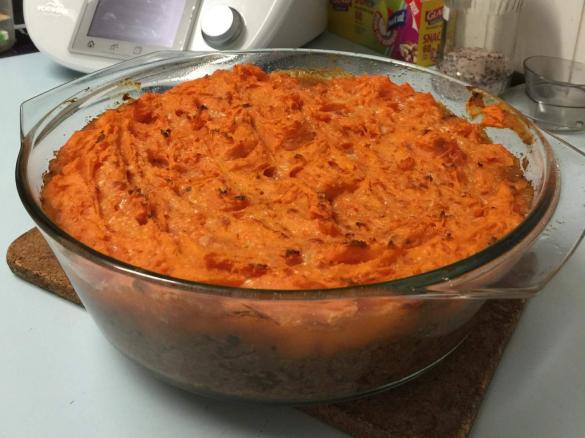 Morocan Shepherds pie with sweet potato mash