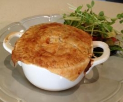 Chicken, leek and mushroom Pot Pies