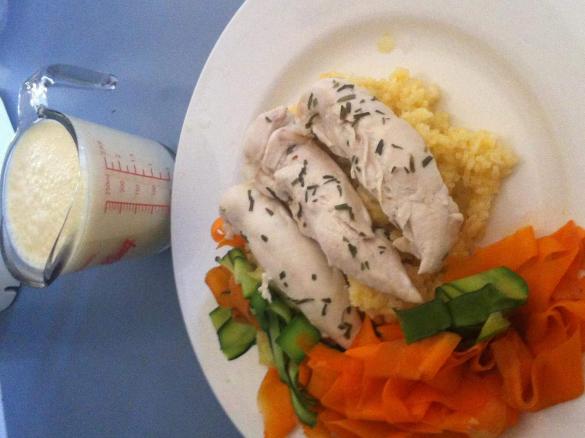 Steamed Chicken with Veloute Sauce