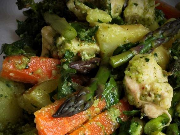 Asparagus, Broccolini & Chicken Salad