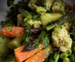 Asparagus, Broccolini & Chicken Salad