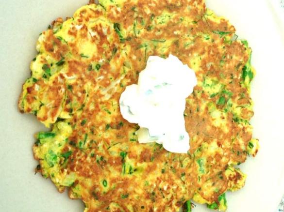 broccoli @ cauliflower pancakes