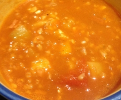 Bacon , Veg and Tomato soup