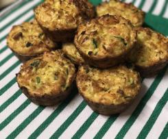 Cheesy cauliflower & zucchini muffins
