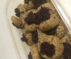 choc jam drops with berry & beetroot jam