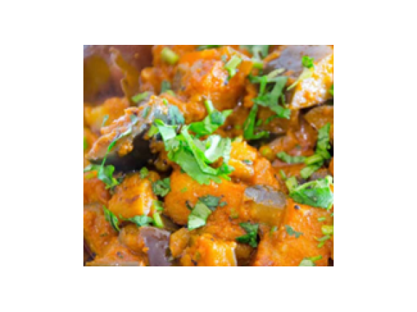 Ringan (Eggplant) Bateta (Potato) nu Shaak (Vegetable)