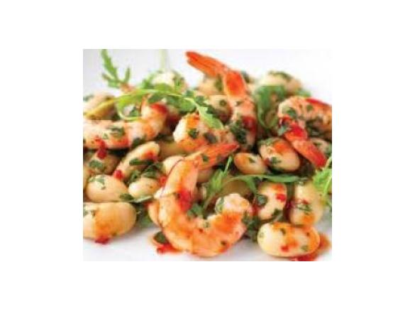 Coriander and sweet chilli prawns