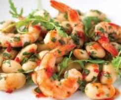 Coriander and sweet chilli prawns